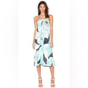 Patagonia Kamala Dress Hibiscus Field Howling Turquoise Size Small